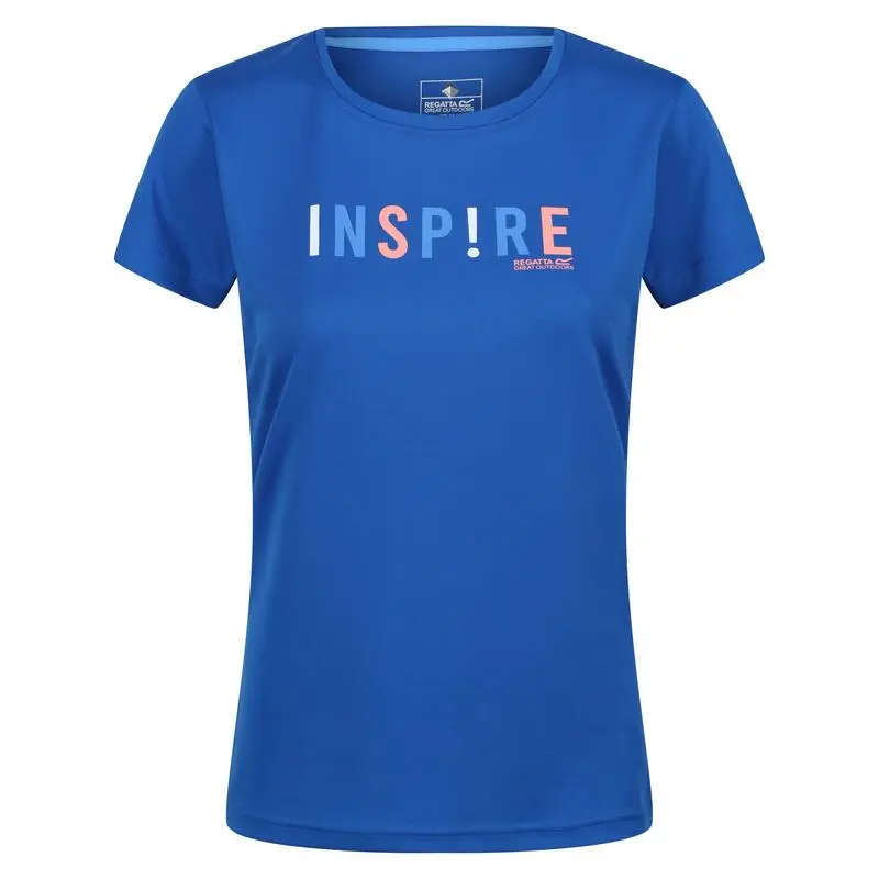 Regatta Camiseta Fingal VI Texto Para Mujer Azul Lapis