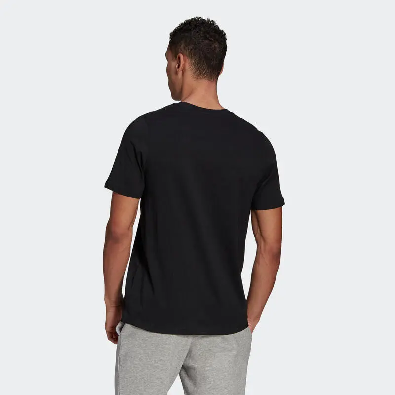 ADIDAS Camiseta Fitness Capsule Hombre Negro Manga Corta Recta Cuello Redondo Algod贸n - Imagen 2
