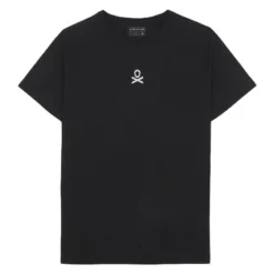 Camiseta Fitness Manga Corta Algodón Hombre Scalpers Adn 32893 Negro