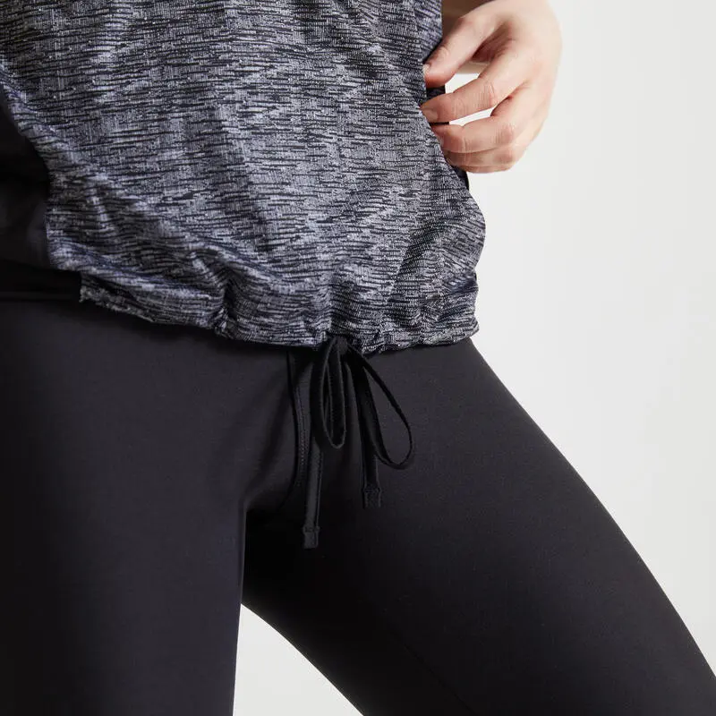 Camiseta Fitness Manga Corta Mujer Domyos 120 Negro - Imagen 5