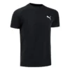 Camiseta Fitness Puma Hombre Negro Manga Corta Algodón