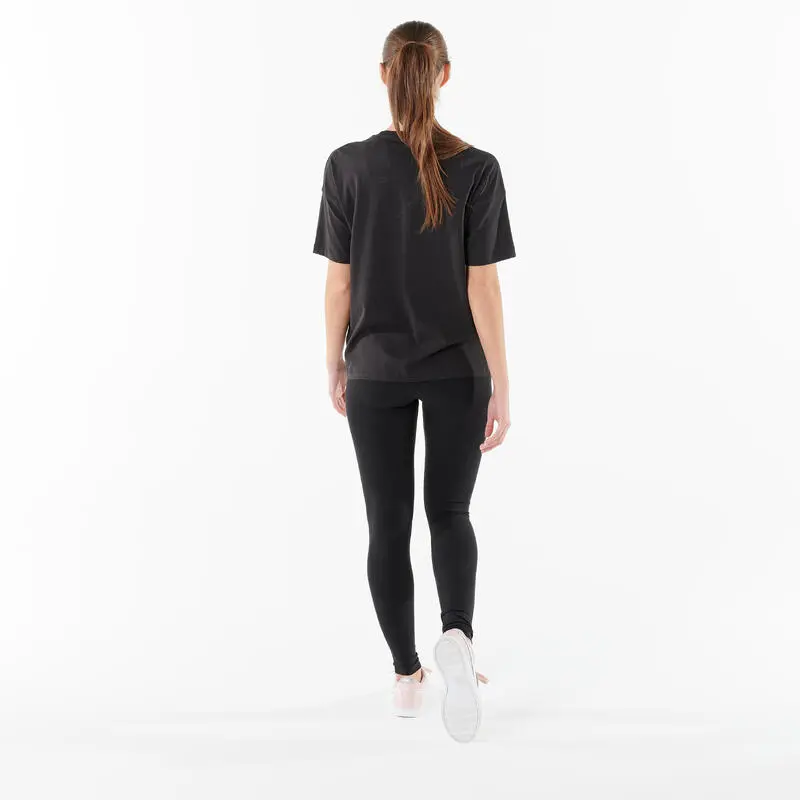 Camiseta Fitness Puma Mujer Negro Manga Corta Algod贸n - Imagen 5