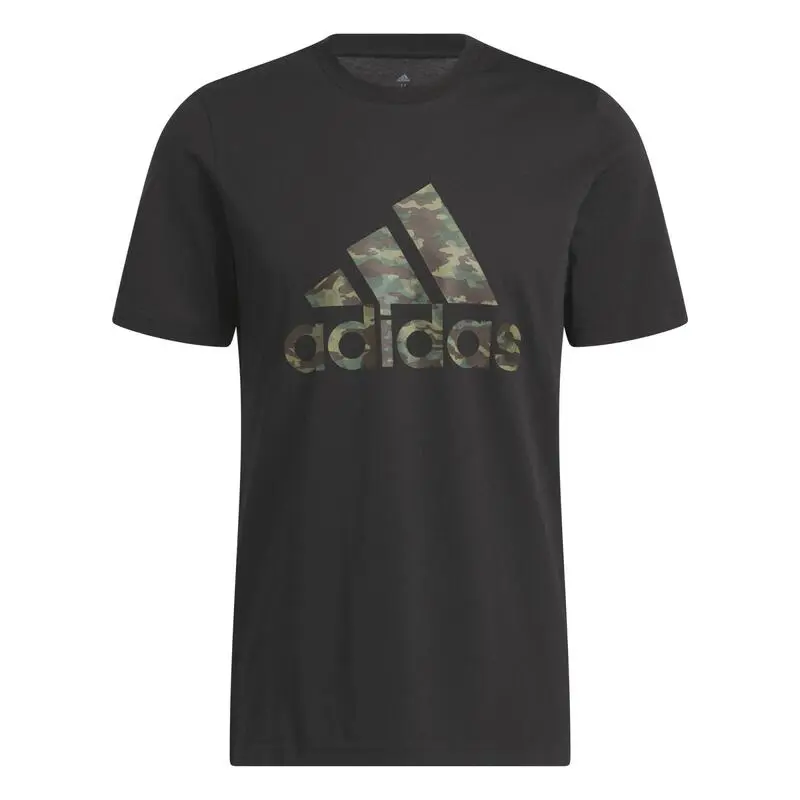 Camiseta Fitness Soft Training Adidas Hombre Negro Camuflaje - Imagen 2