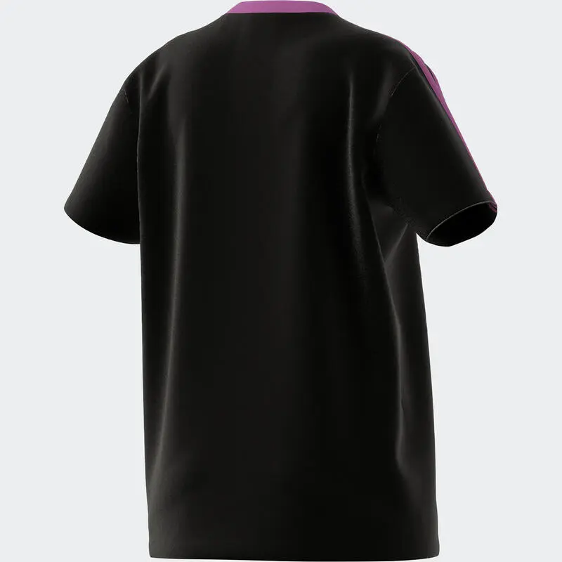 Camiseta Fitness Soft Training Adidas Mujer Negro Lila - Imagen 2