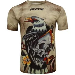 RDX SPORTS Camiseta Harrier Tattoo - Calavera Y Huesos Cruzados - Diseño