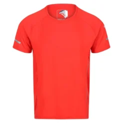 Regatta Camiseta Highton Pro Logotipo Para Hombre Rojo Fuego