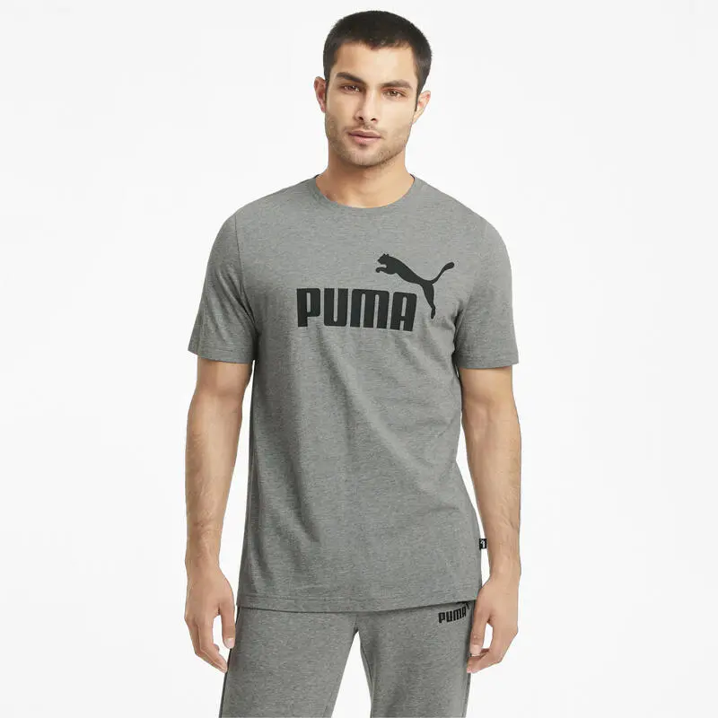 Camiseta Hombre PUMA Essentials Logo Gris - Imagen 2