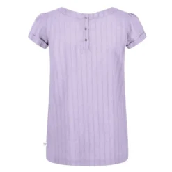Regatta Camiseta Jaelynn Dobby De Algodón Para Mujer Lila Pastel