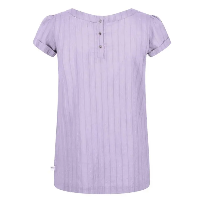 Regatta Camiseta Jaelynn Dobby De Algod贸n Para Mujer Lila Pastel