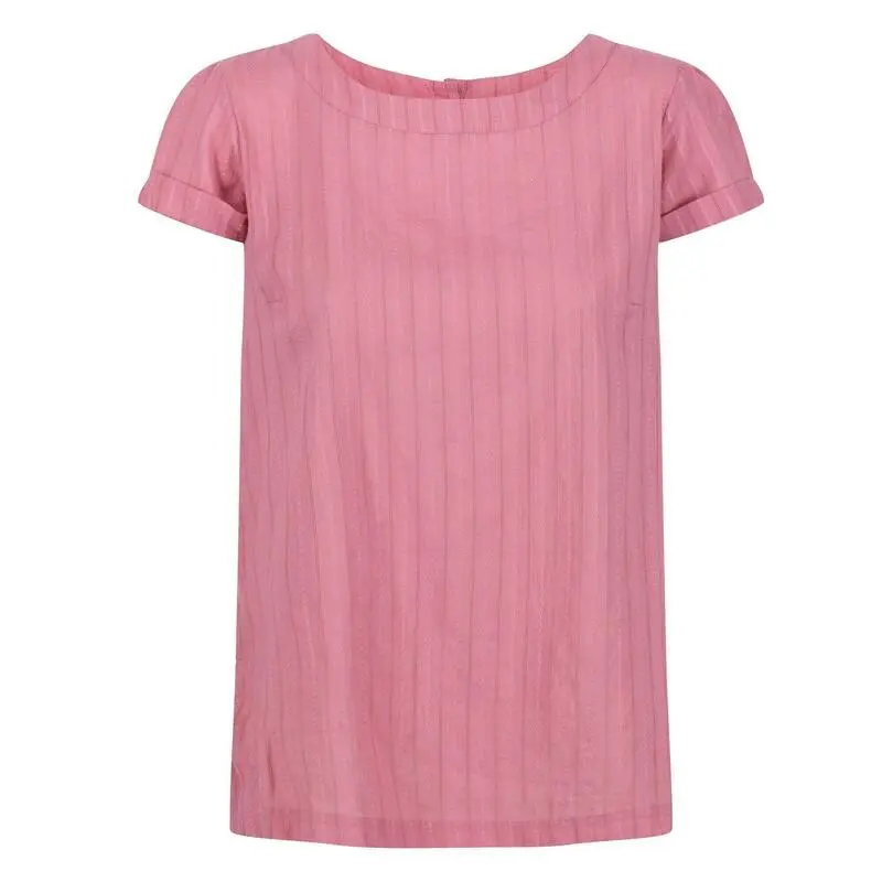 Regatta Camiseta Jaelynn Dobby De Algod贸n Para Mujer Lila Pastel - Imagen 6
