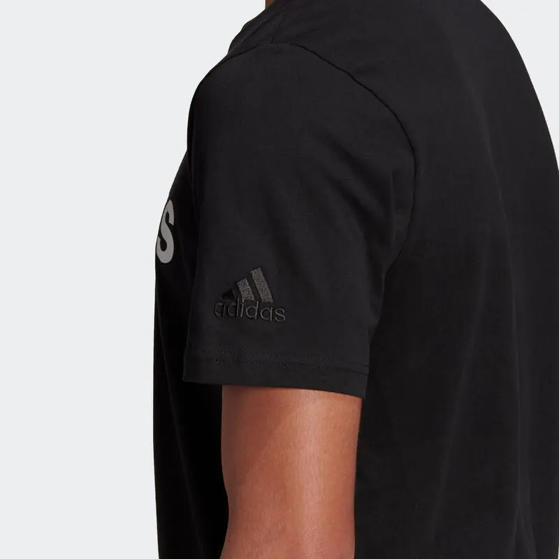 Camiseta Manga Corta Adidas Fitness Linear Negro - Imagen 5