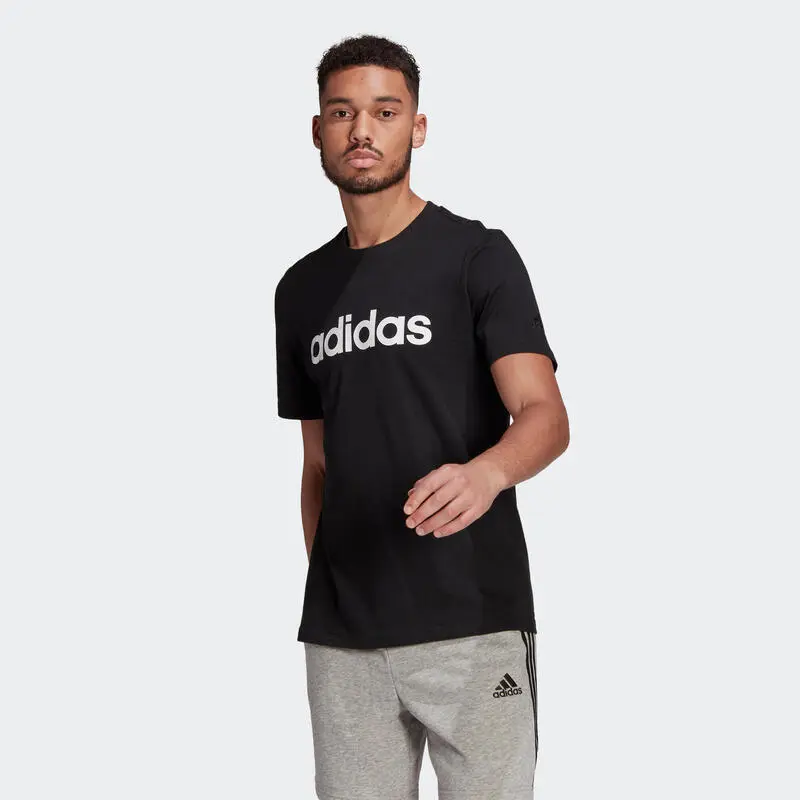 Camiseta Manga Corta Adidas Fitness Linear Negro
