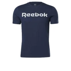 Camiseta Manga Corta Algodón Hombre Reebok Graphic Series Linear Logo Azul