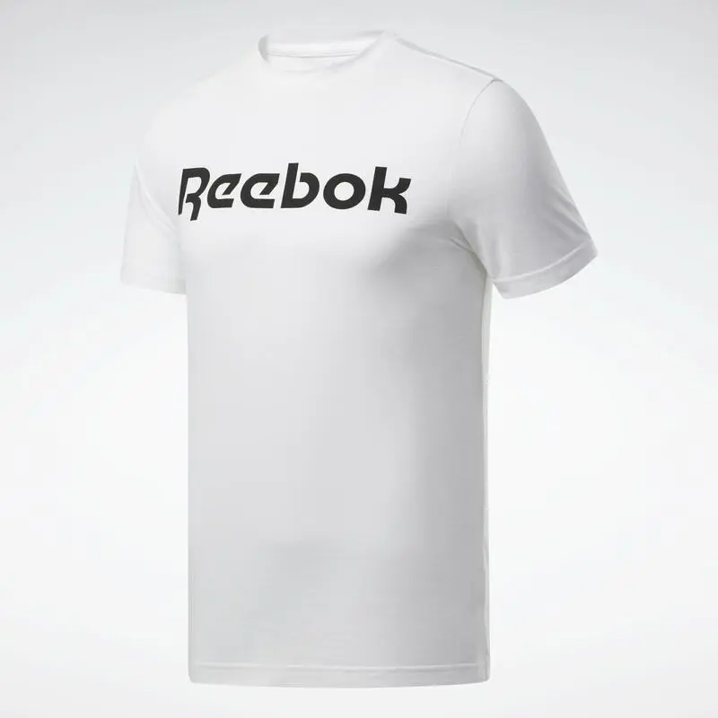 Camiseta Manga Corta Algod贸n Hombre Reebok Graphic Series Linear Logo Blanco - Imagen 2