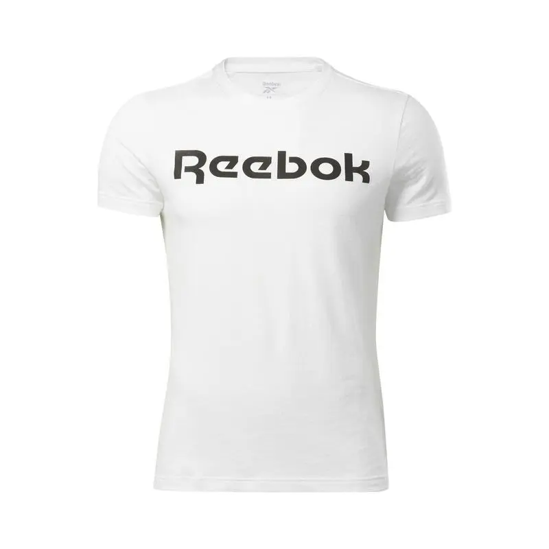 Camiseta Manga Corta Algod贸n Hombre Reebok Graphic Series Linear Logo Blanco