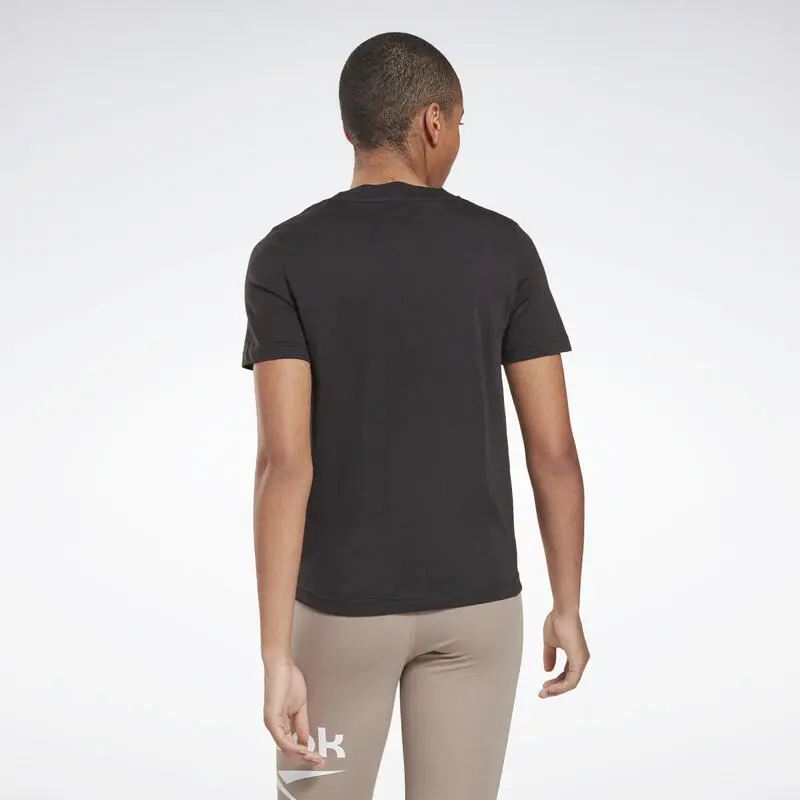 Camiseta Manga Corta Mujer Reebok Identity Floral Negro - Imagen 4