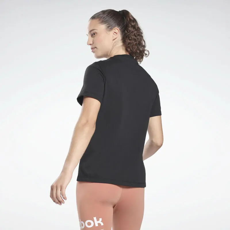 Camiseta Manga Corta Mujer Reebok Identity Negro - Imagen 4