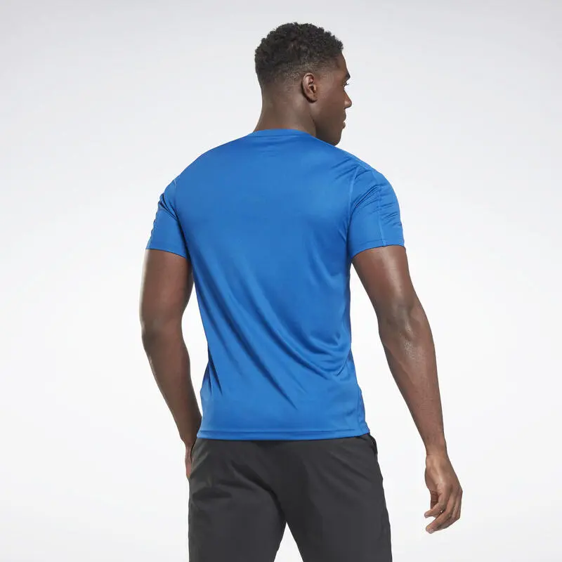 Camiseta Manga Corta Transpirable Speedwick Hombre Reebok Training Tech Azul - Imagen 4