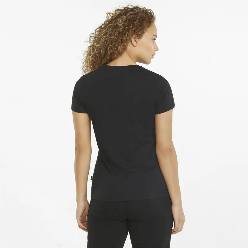 Camiseta Mujer PUMA Essentials+ Metallic Logo Negro - Imagen 3