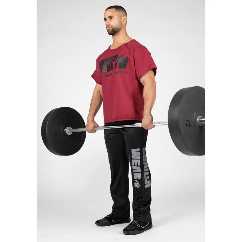 Camiseta Musculaci贸n Manga Corta Hombre GORILLA WEAR Classic Work Out Rojo - Imagen 3