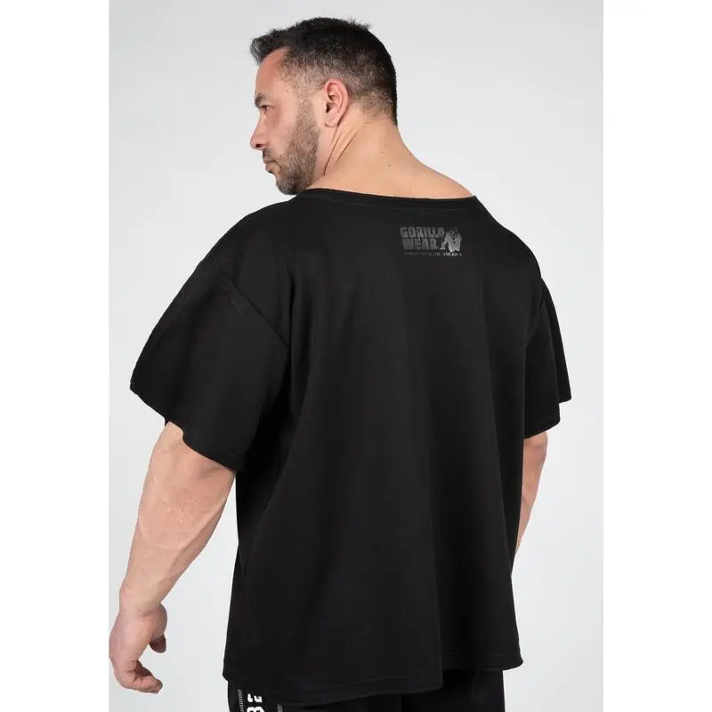 Camiseta Musculaci贸n Manga Corta Hombre GORILLA WEAR Sheldon Negro - Imagen 2