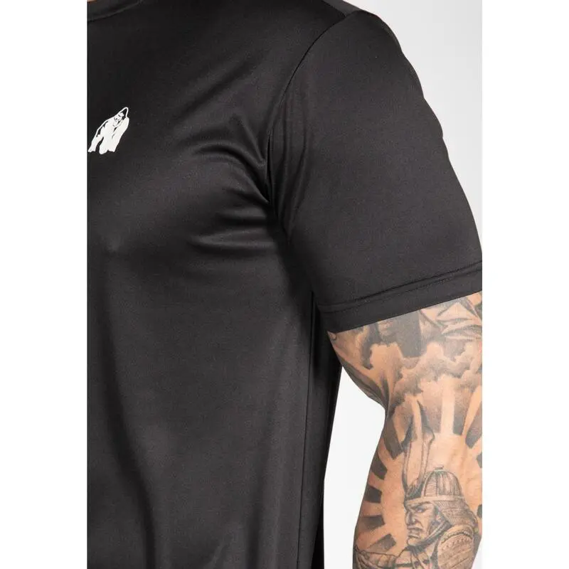 Camiseta Musculación Manga Corta Poliéster Hombre GORILLA WEAR Fargo Negro - Imagen 5