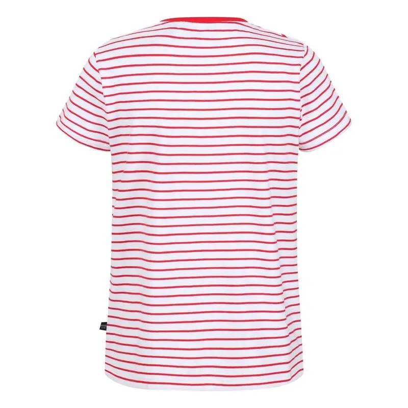 Regatta Camiseta Odalis De Rayas Para Mujer Rojo Real - Imagen 2