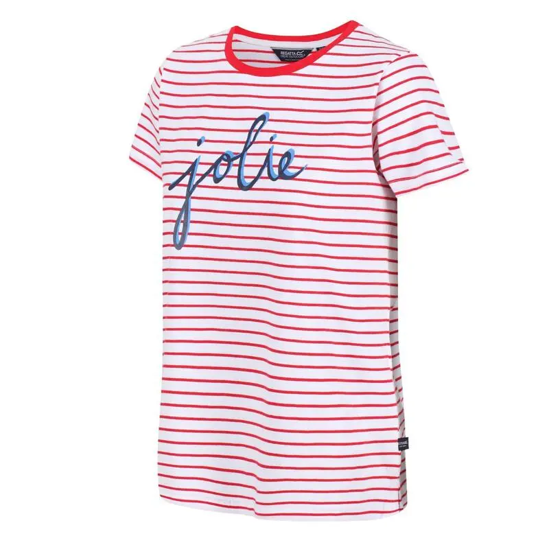 Regatta Camiseta Odalis De Rayas Para Mujer Rojo Real - Imagen 4
