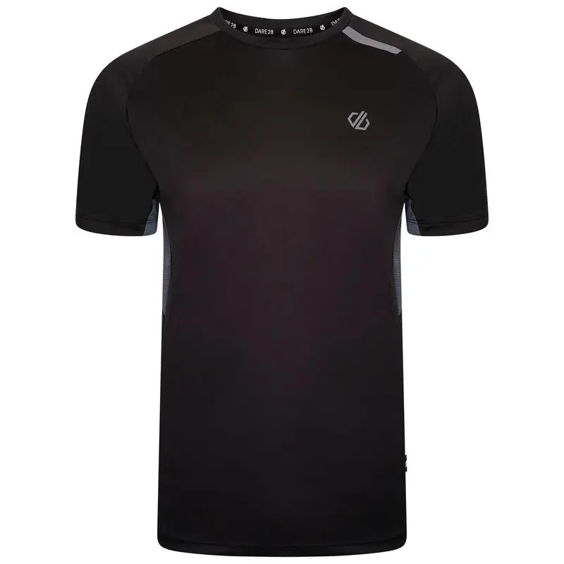 Dare 2b Camiseta Peerless II Logotipo De Reciclado Para Hombre Negro, Gris Ori贸n - Imagen 2