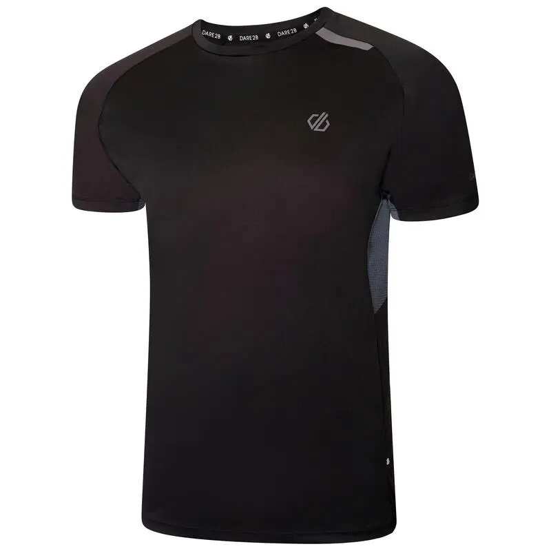 Dare 2b Camiseta Peerless II Logotipo De Reciclado Para Hombre Negro, Gris Ori贸n - Imagen 4