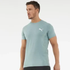 CAMISETA PUMA FITNESS ALGODÓN AZUL - HOMBRE