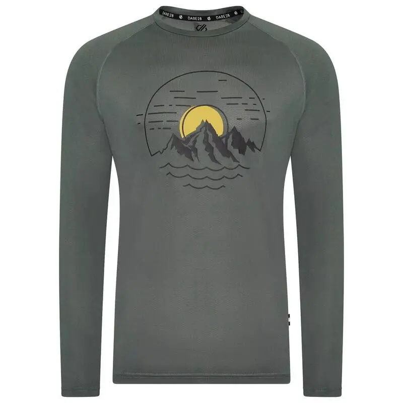 Dare 2b Camiseta Righteous II De Reciclado De Manga Larga Para Hombre Verde Pato