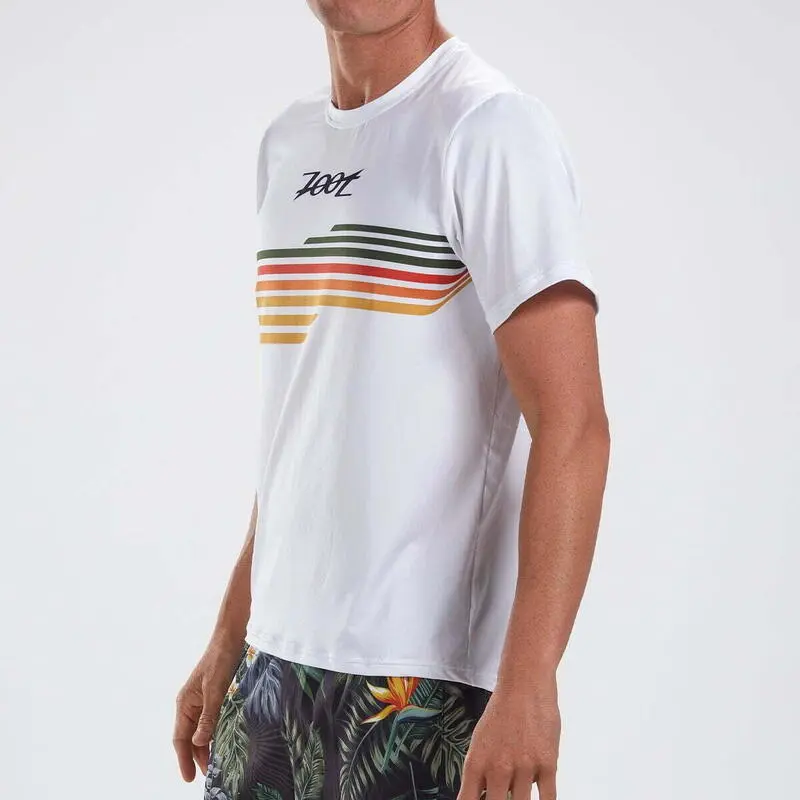 Camiseta Running Manga Corta Transpirable Hombre ZOOT LTD TEE Blanco - Imagen 4