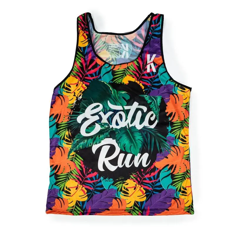 KAMUABU Camiseta Running Sin Mangas Hombre #EXOTICRUN Multicolor