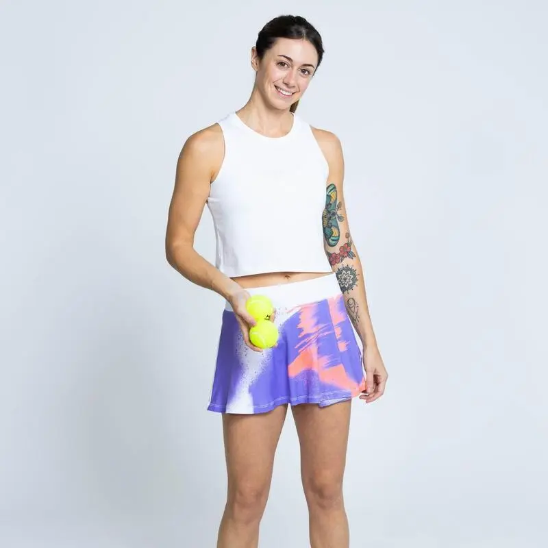 THE RUNNING REPUBLIC Camiseta Sin Mangas Ajustada Top De Poliéster Reciclado De Mujer TRR Blanca