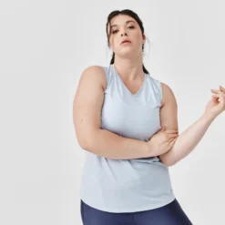 Kalenji Camiseta Sin Mangas Transpirable Running Mujer Dry Gris