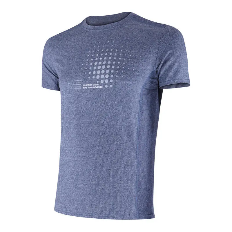 R-EVENGE Camiseta Técnica Manga Corta Hombre Fitness Running Cardio Gris - Imagen 6