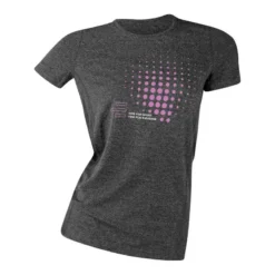 R-EVENGE Camiseta Técnica Manga Corta Mujer Fitness Running Cardio Gris