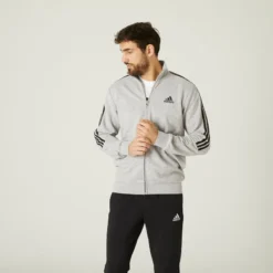 Chándal Fitness Hombre Algodón - Adidas Aeroready Gris Jaspeado