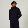 Chaqueta Fitness Capucha Y Cremallera Hombre Domyos 520 Azul Marino