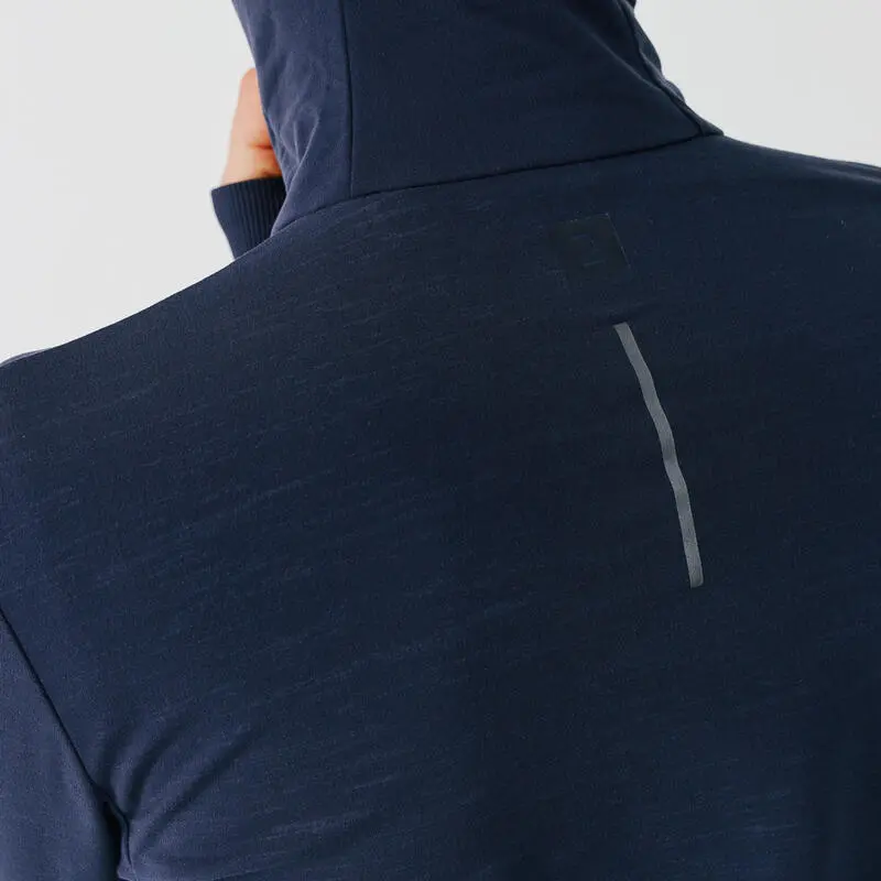 Kalenji Chaqueta Running Mujer Capucha Warm Azul Oscuro - Imagen 5