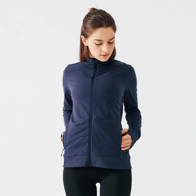 Kalenji Chaqueta Running Mujer Capucha Warm Azul Oscuro