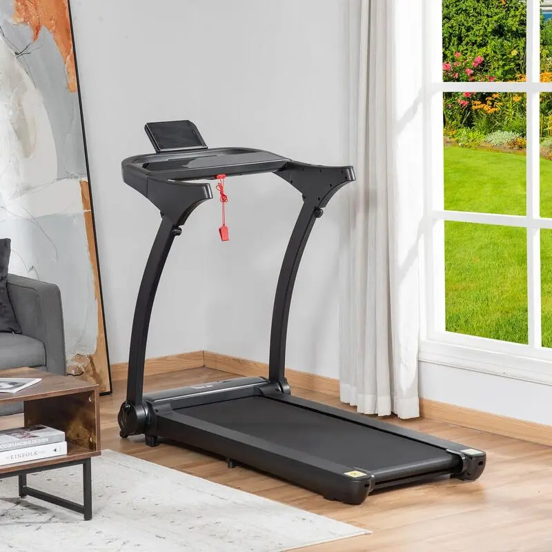 Cinta De Correr Plegable Con 12 Programas HOMCOM 153x77x124 Cm Negro - Imagen 2