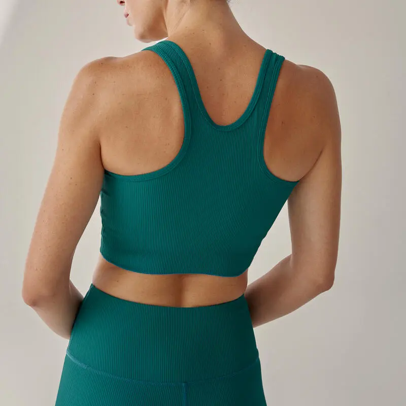 Conjunto Deportivo Top + Legging Jari De Canalé De Mujer Black Limba - Imagen 4