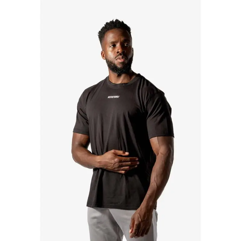 AESTHETIC WOLF Core Camiseta - Fitness - Hombre - Negro