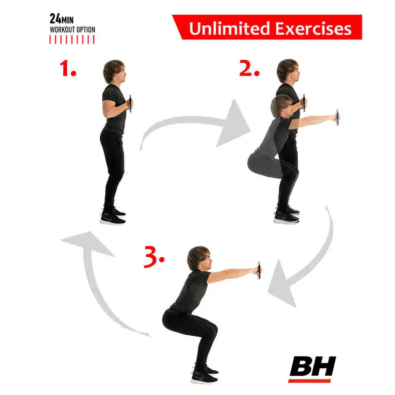 BH Fitness Entrenamiento De Intensidaad HIIT Unlimited 8 Lbs DB300 Tonificador Peso 4Lbs - Imagen 2