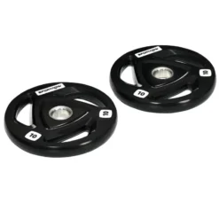 Juego De 2 Discos De Pesas Olímpicas 10 Kg SPORTNOW Ø32x4 Cm Negro