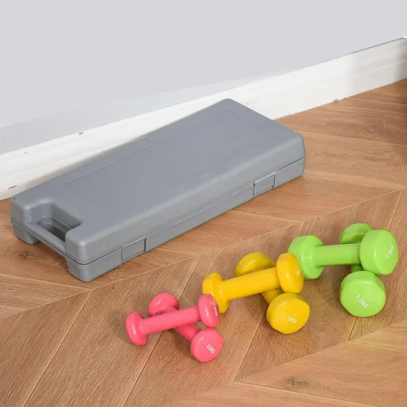 Juego De 6 Mancuernas Hexagonales HOMCOM 43x18x7,5 Cm Multicolor - Imagen 2