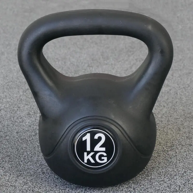 IVOL Kettlebell 12 Kg - Plástico - Para Uso Interior Y Exterior - Negro - Imagen 2