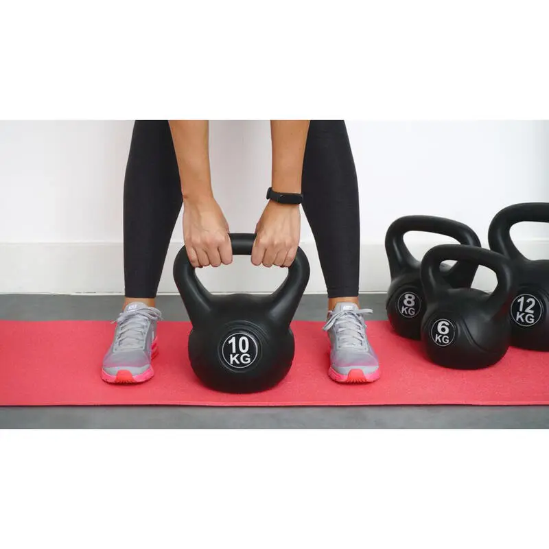 IVOL Kettlebell 12 Kg - Plástico - Para Uso Interior Y Exterior - Negro - Imagen 3